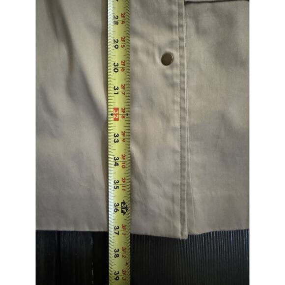 Sleeveless Double Breasted Trench Vest Dress Boho Western Lined Full Zip Snaps M - Picture 7 of 10